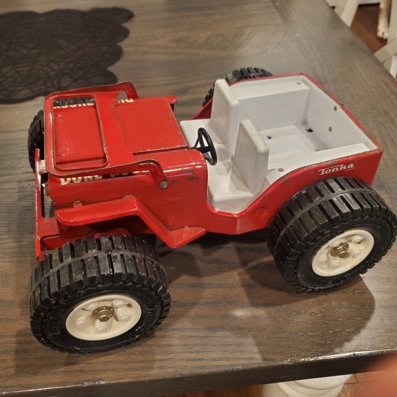 Vintage 1970’s Tonka Pressed Steel Red Big Wheel Dune Buggy Jeep 10x6 - Picture 2 of 10